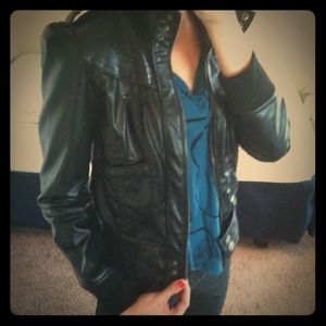 Faux Leather Motorcycle Jacket