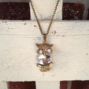 Owl Necklace, Sparkle Flats & Green Dress