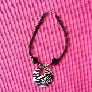 Animal Print Medallion Necklace