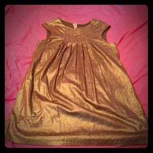 Gold vintage style tea party dress