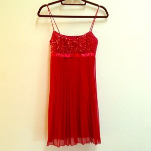 Red cocktail dress