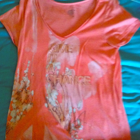 •SOLD• Bright Coral Graphic Tee