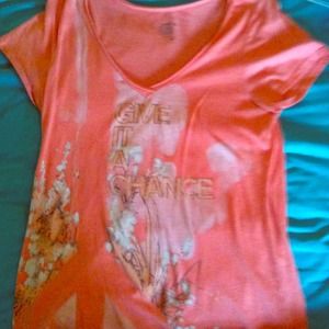 •SOLD• Bright Coral Graphic Tee