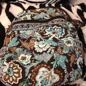 Vera Bradley java blue print backpack