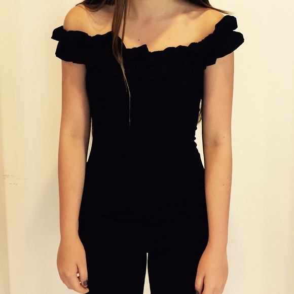 BCBG maxazria ruffle top - Picture 1 of 4