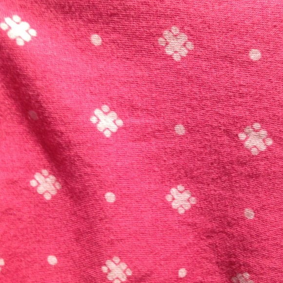 Salmon/pink tank top with polkadot/flower pattern - Picture 3 of 3