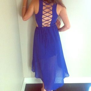 Royal blue Windsor side and back cutout dress 🎀