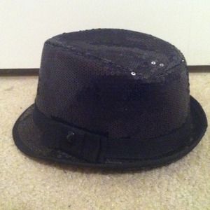 🔶 Black sequin fedora