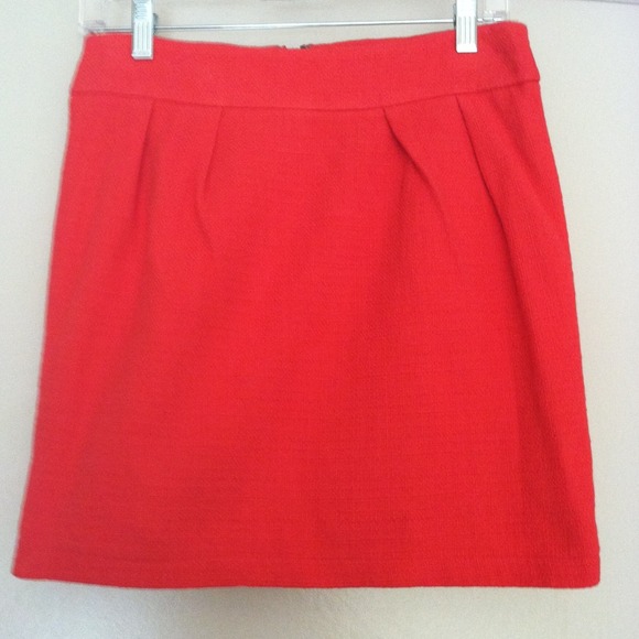 Red mini skirt