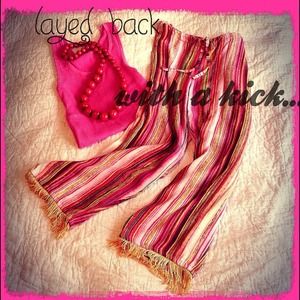 📦SOLD IN BUNDLE!📦Drawstring striped pants
