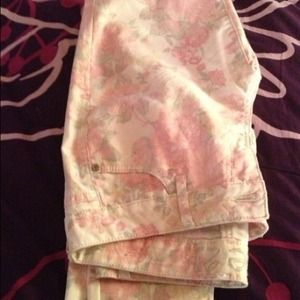 Floral jeans