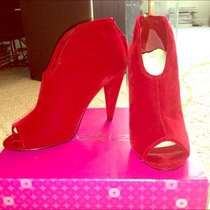 👣Red Booties 👣 ⛔️⛔️SOLD⛔️⛔️