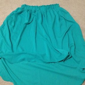 🚫Sold🚫Teal Hi-Lo Skirt