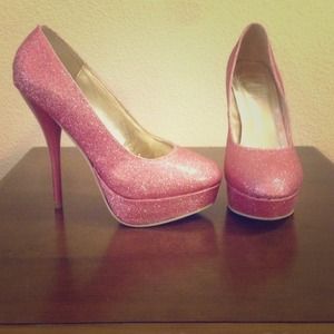Pink Glitter Pumps Brand: Ollio