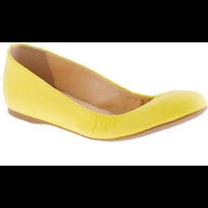 J. Crew Leather Sour Lemon ballet flats