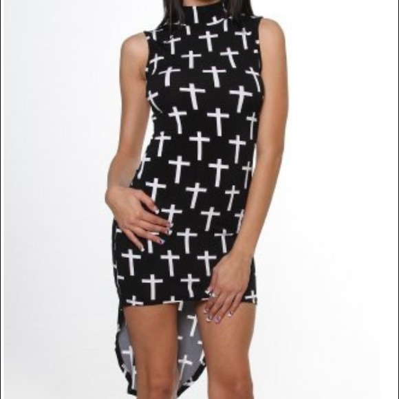 *SOLD!* Turtleneck Cross Hi-low Dress