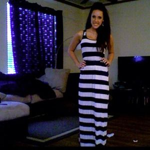 🚫🚫Traded🚫🚫 navy blue and white striped dress