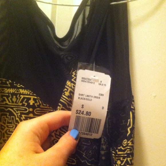 Black and gold tribal dress nwt - Picture 3 of 3
