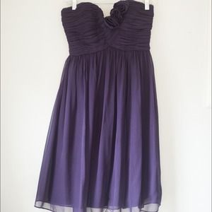 Donna Morgan rosette chiffon dress, purple
