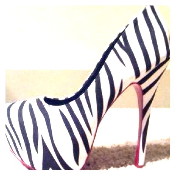 Zebra print heels. Brand New. Alba brand.