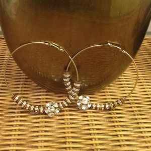 Large hoop earrings