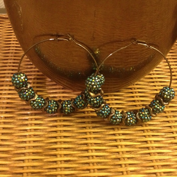 Large hoop earrings