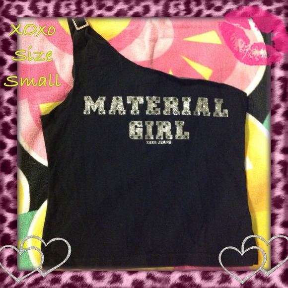 🌺MATERIAL GIRL ONE SHOULDER TANK w/ BLING🎀 - Picture 1 of 1