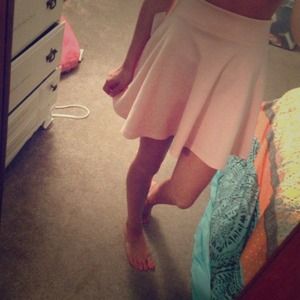 Baby pink skater skirt
