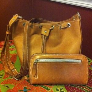 Handmade leather purse and wallet