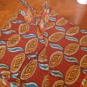 Rust ethnic summer top