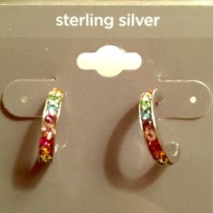 SS rainbow rhinestones earrings
