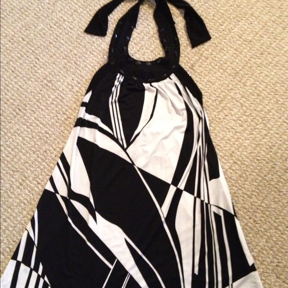 Embellished Halter Top Dress