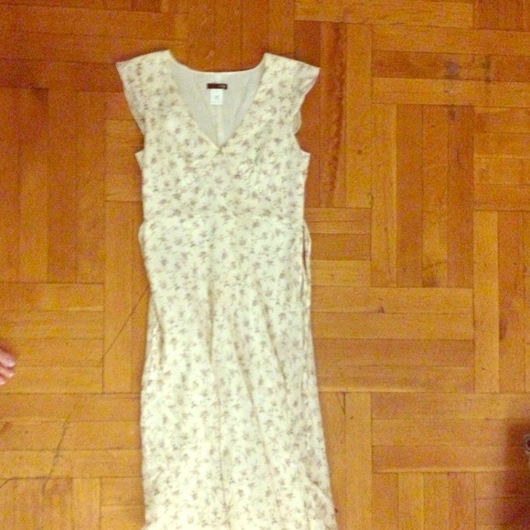 J crew floral cotton  maxi dress sz petite 4