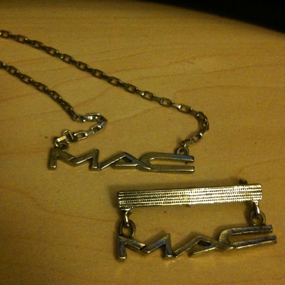 MAC necklace and pin