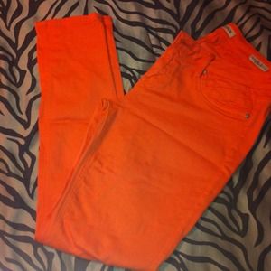 Orange skinnies