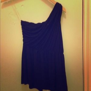 Black One Shoulder Blouse