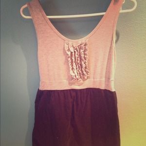 Grey and black ruffle dress