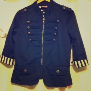 Navy blue with stripes blazer