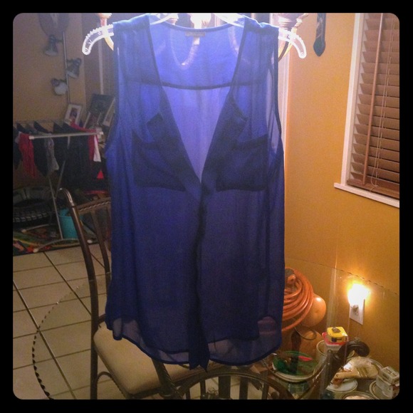 SOlD!!! Gorgeous royal blue shimmer shirt