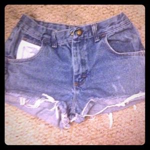 Custom made High Waisted Lace Shorts.