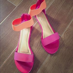 Bamboo color block sandal