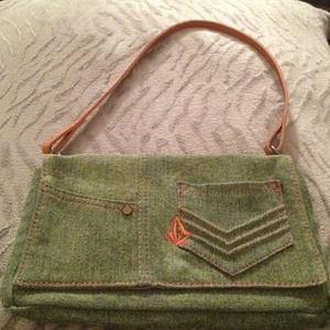 Volcom denim clutch/shoulder bag
