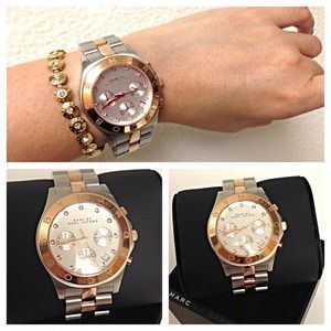 🔴SOLD🔴Marc Jacobs Chrono Silver/Rose Gold Watch