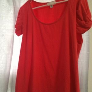 🚫Sold🚫Coral Short Sleeve Top