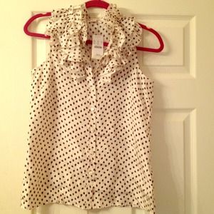 J Crew polka dot button down