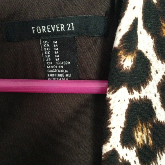 Leopard Print Peplum Dress // Size M // Forever 21 - Picture 2 of 3