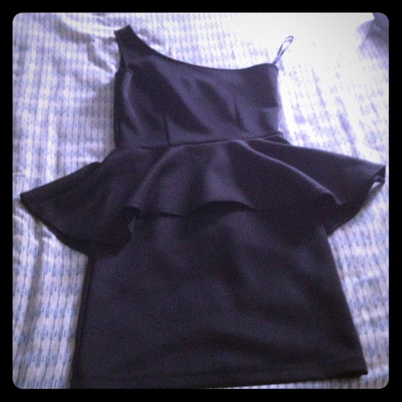 Black peplum dress