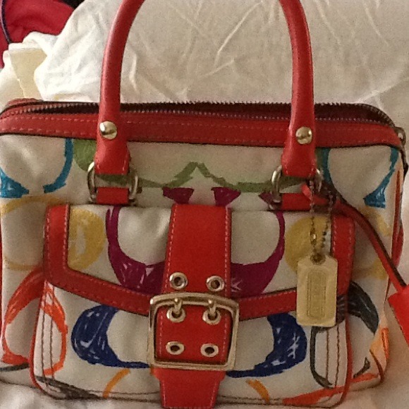 Coach Bags Rare Multi Color Coach Purse Poshmark