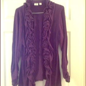 💥RESERVED💥 purple open front cardigan