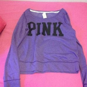 Victoria's Secret pink purple sweatshirt.
